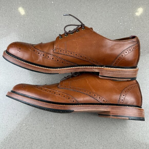 J CREW Superior Oar Stripe Shortwing Derby Brogue Shoes Preppy Leather Italy 10D main image 8